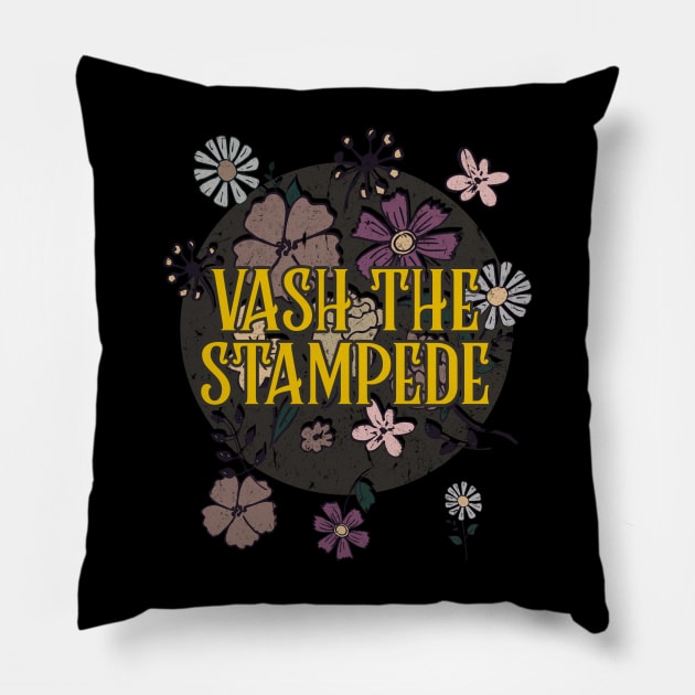 Aesthetic Proud Name Vash Flowers Anime Retro Styles Pillow by Kisos Thass