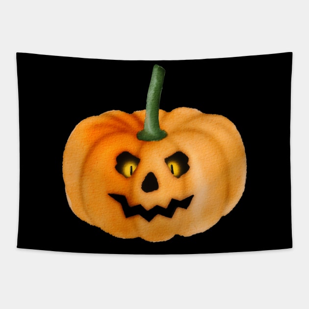 Scary Halloween Pumpkin Tapestry by Niina