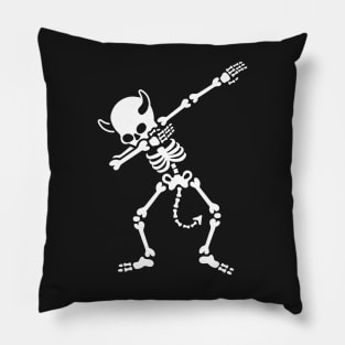 Dab dabbing skeleton devil Pillow