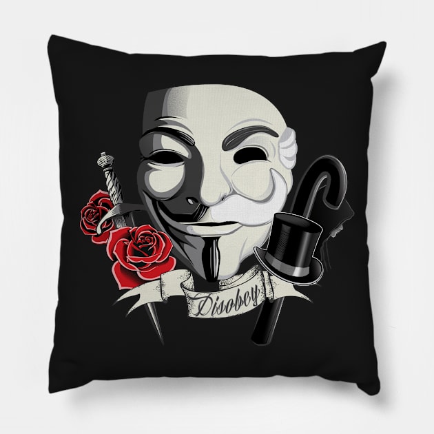 Revolution Mask Pillow by Samiel