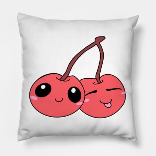 Kawaii Cherries Pillow