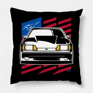 Foxbody Ford Mustang GT US Flag Pillow