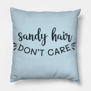 Sandy Hair on the Beach Pillow