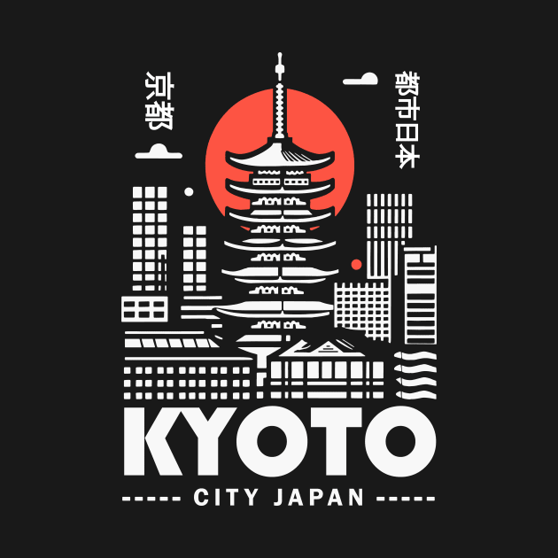 Kyoto City Japan Vintage by Mr T.H