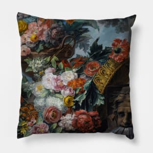 An Outdoor Scene With A Pool Of Water by Miguel Parra Abril Pillow