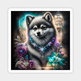 Fantasy Pomsky Magnet