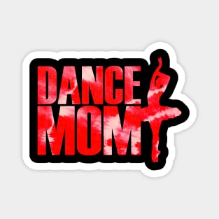 Dance Mom Red Tie Dye Ballerina Tee Magnet