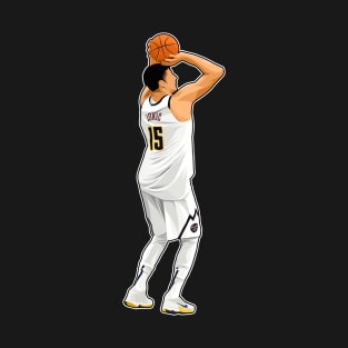 Nikola Jokic #15 Shoots The Ball T-Shirt