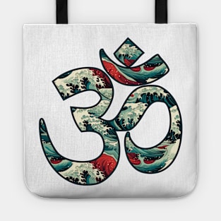 Cosmic Resonance: The Mystical Power of Om Kanagawa Tote