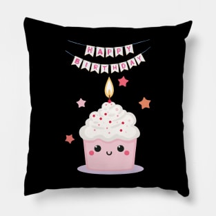 Happy Birthday Cupcake Pillow