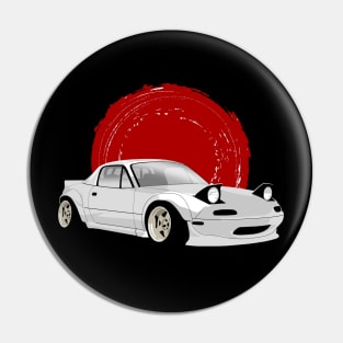 White Mazda Miata NA Pin