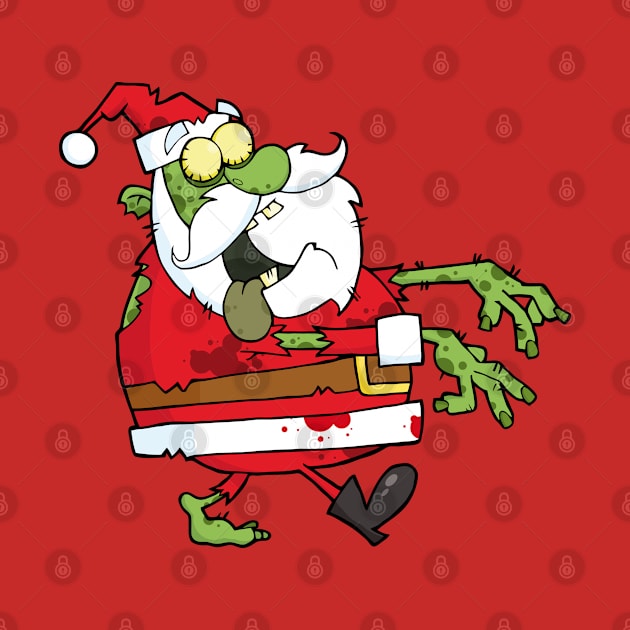 Santa Claus Zombie Merry Christmas Zombie Claus by GeekCastle