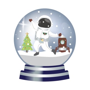 Winter Space Snow Globe T-Shirt