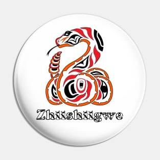 Rattle Snake (Zhiishiigwe) Pin