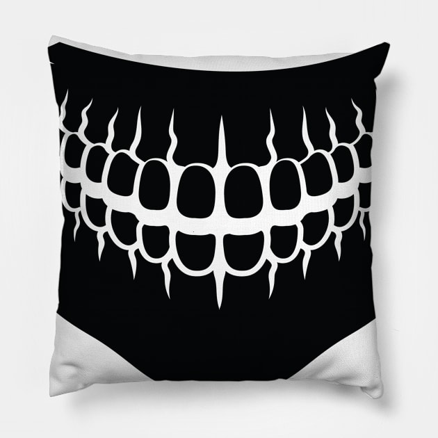 scary teeth face mask Pillow by PIIZ