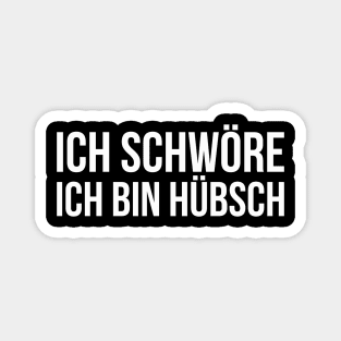 ICH SCHWÖRE ICH BIN HÜBSCH funny saying lustige Sprüche Magnet