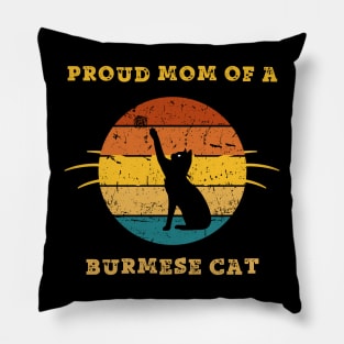 burmese cat mom Pillow