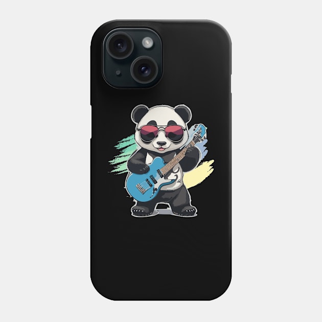 Panda Play Guitar Phone Case by ReaBelle