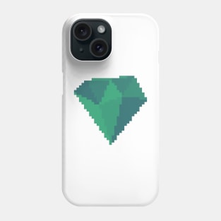 Emerald Gem Pixel Art Phone Case