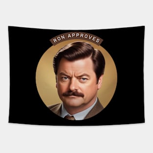 Ron Approves Funny Quote Design Tapestry