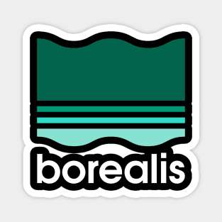 aurora borealis - 3 stripes - sports vibe Magnet