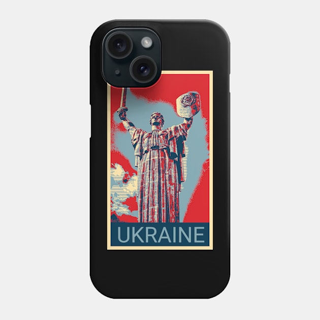 Ukraine in Shepard Fairey style Phone Case by Montanescu