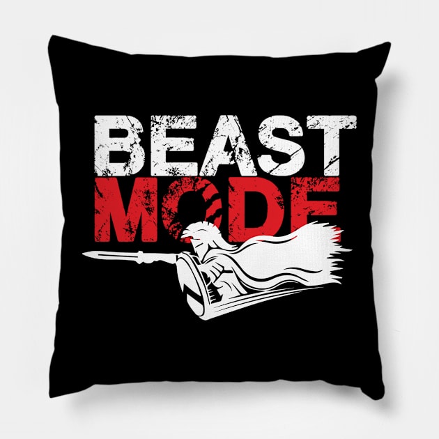 Beast mode spartans Pillow by Boss creative