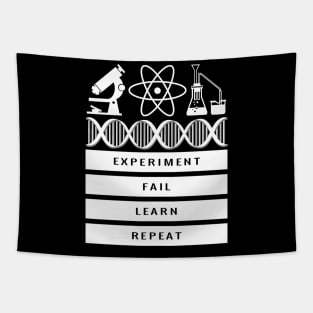 Experiment Fail Learn Repeat Science Teach Student Gift Tapestry