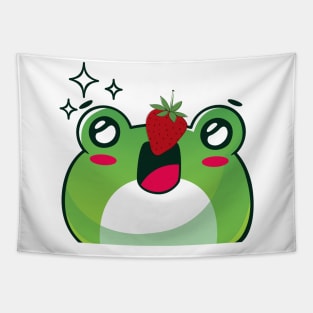 Frog With A Strawberry Tapestry