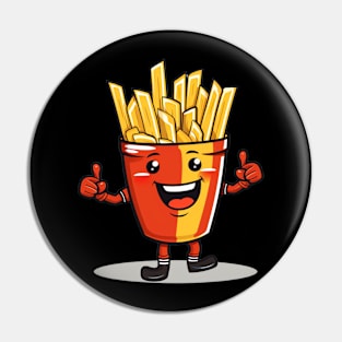 kawaii french fries T-Shirt cute potatofood Pin