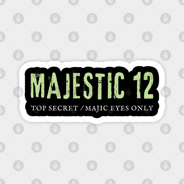Majestic 12 UFO Alien Investigation Magnet by Paranormalshirts