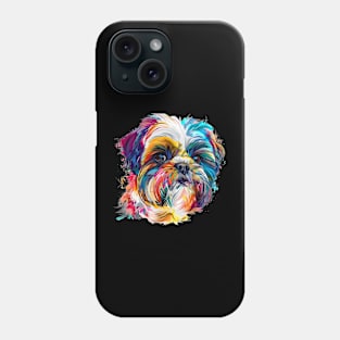 Shih Tzu Colorfull Pop Art Design For Dog Onwer Phone Case