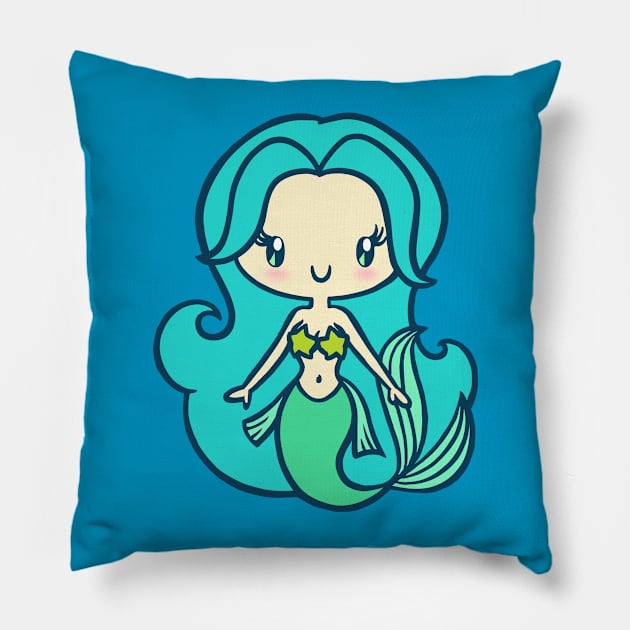 A Mermaid Without Her Pants Pillow by Ellador