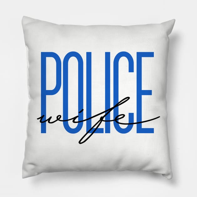 Police Wife Thin Blue Line Police Officer Wife Police Gift Pillow by bluelinemotivation