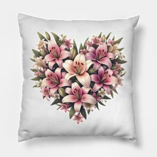 Heart Shaped Flowers Pillow