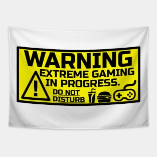 Extreme Gaming In Progress Computer and Console Gamer Design Tapestry