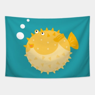 Cute Puffer Fish Tapestry