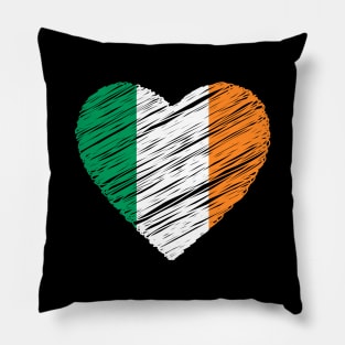 Love Ireland St Patricks Day Irish Flag Distressed Pillow