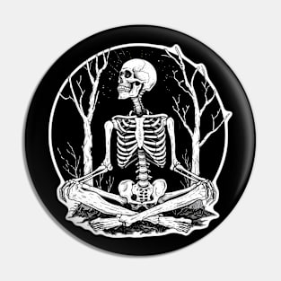 Skeleton Forest Meditation Pin