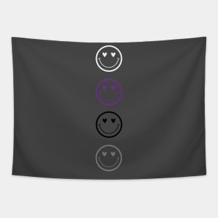 Demisexual Pride Flag Smiley Tapestry