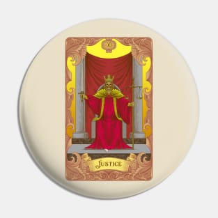 Justice Tarot Card Pin