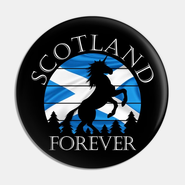 Scottish Unicorn Scotland Forever Pin by LittleBoxOfLyrics