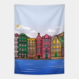 Amsterdam Dutch Houses Tapestry