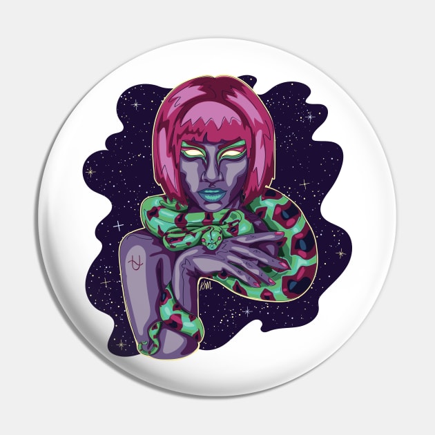 Cosmic Ophiuchus Pin by KMogenArt