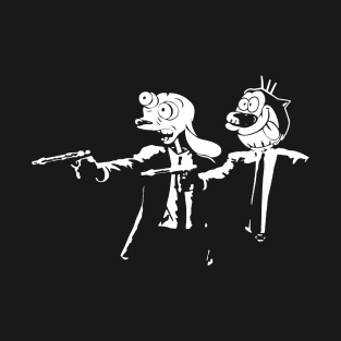 Ren And Stimpy Pulp Fiction T-Shirt