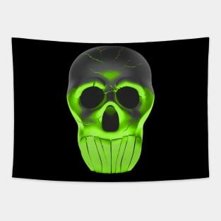 Neon Green Skull Tapestry