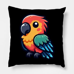 parrot lover - chibi parrot lover Pillow