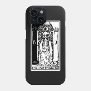 II. The High Priestess Tarot Card | Black and White Phone Case