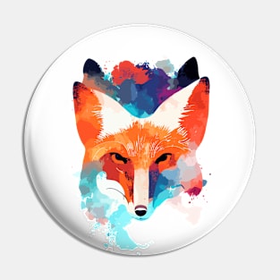 Red Fox Wild Nature Animal Colors Art Pin