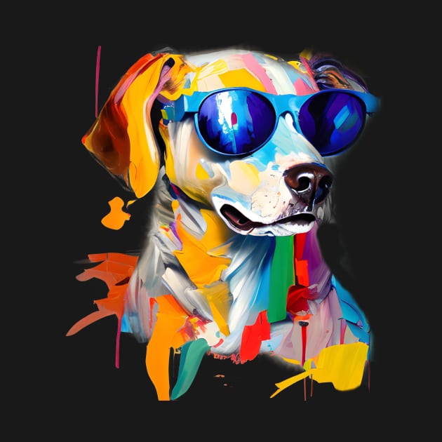 Cool dog painting by Dope_Design